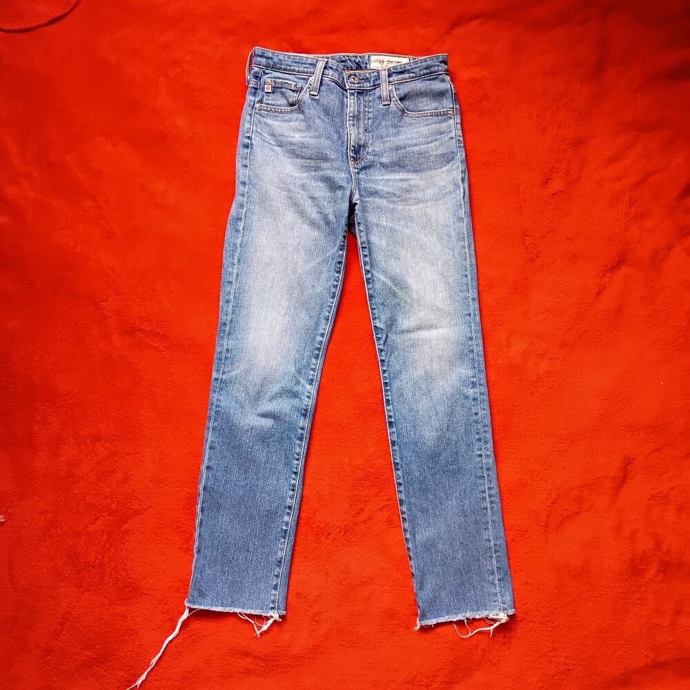 AG Jeans Adriano Goldschmied The Isabelle High Rise Jeans Women 26R Raw Hem USA